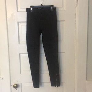 Faded black Moto Legging